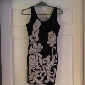 Knit dress with sequin embellishment